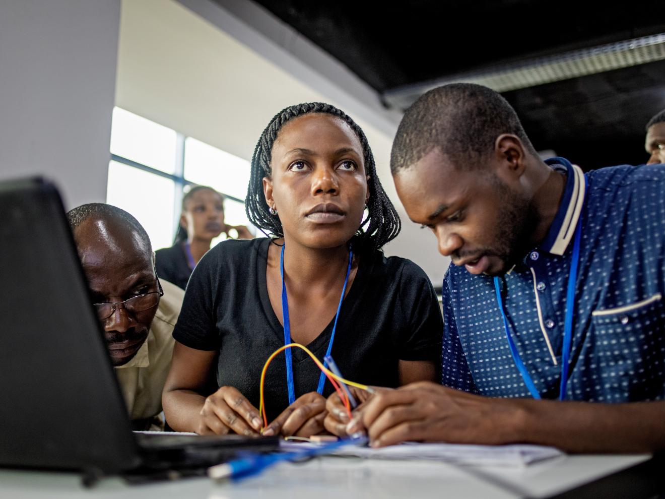 Teilnehmer der IOT-Schulung im Digital Transformation Center in Kigali, Ruanda